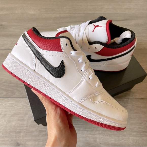 ❤️🤍Air Jordan 1 Low GS New WRB🤍❤️ - Picture 3 of 9